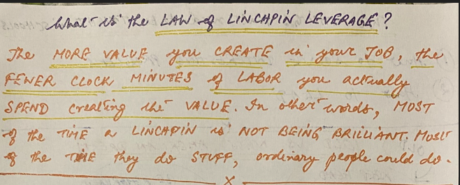 What is the Law of Linchpin Leverage?