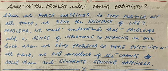 The PROBLEM with FAKING POSITIVITY.