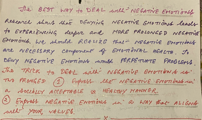 The BEST WAY to deal with NEGATIVE EMOTIONS