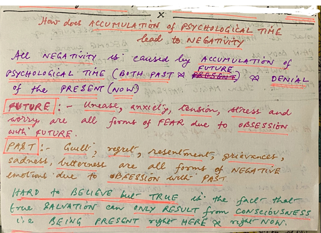Psychological Time Accumulation and Negativity