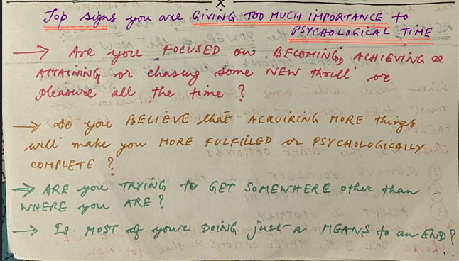 Are you obsessed with Psychological time?