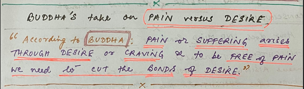 Buddha’s take on Pain versus Desire