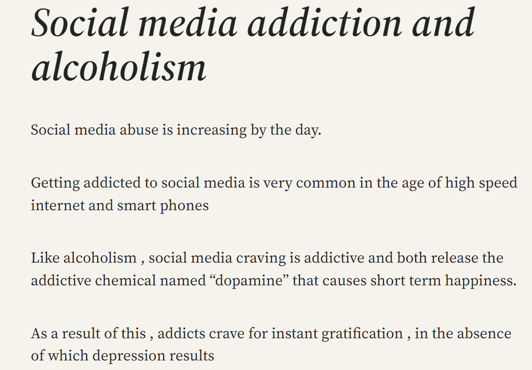 Avoid Addiction to Social Media. Why?