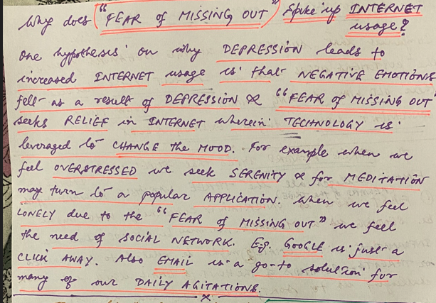 Fear of Missing Out and Internet Usage