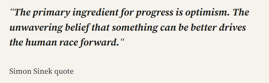 The Journey towards Eternal Optimism