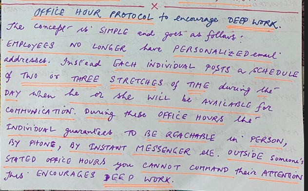 Office Hour Protocol for Deep Work