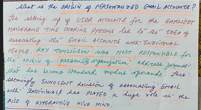 The Origin of Personalized Email Accounts