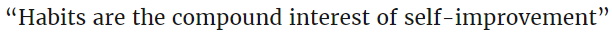 Law of Compounding applied to Habits
