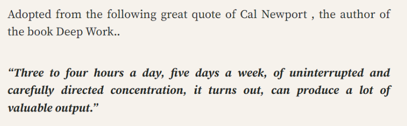 For Deep Work detach from Internet