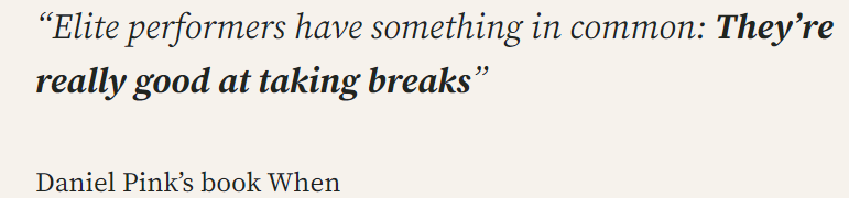 The Golden Rule of Taking a Break