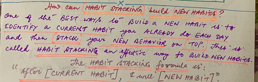 How can HABIT STACKING build NEW HABITS?