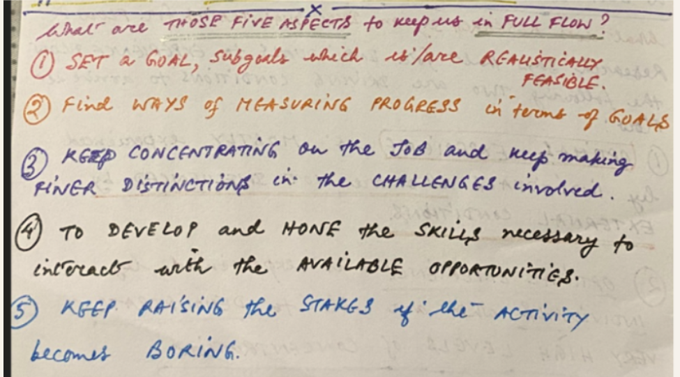 FIVE THINGS for a FUFLILLED LIFE