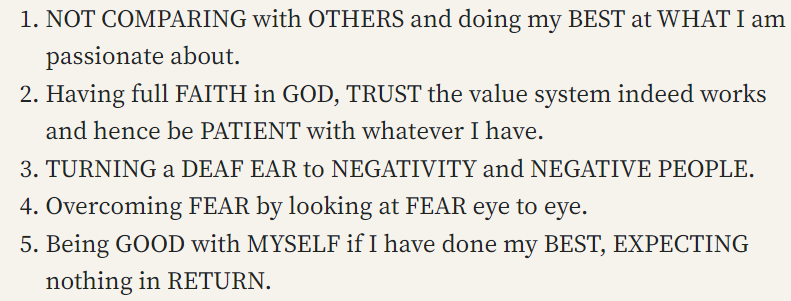 FIVE THINGS that bring us JOY