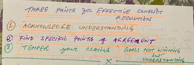 Three Tips for effective Conflict Resolution