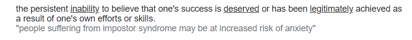 Say NO to IMPOSTER SYNDROME