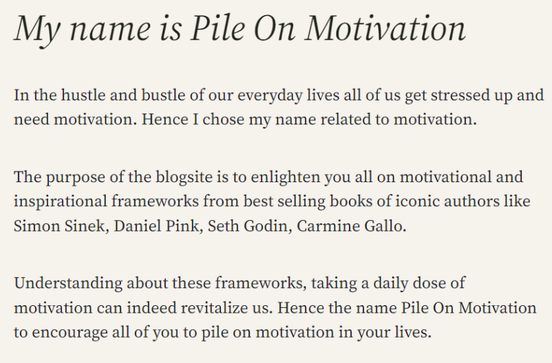 rechristened to motivation