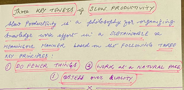 The Principle of Slow Productivity