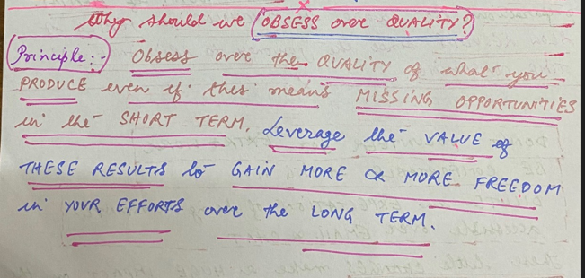 Why should we OBSESS over QUALITY?