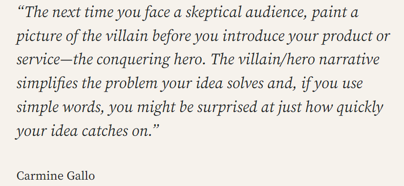 Why need HERO and VILLAIN in COMPELLING STORY?