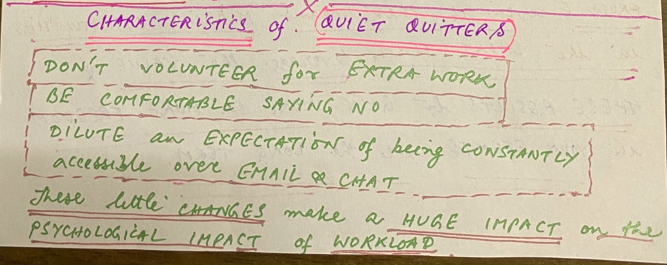 Characteristic of Quiet Quitters