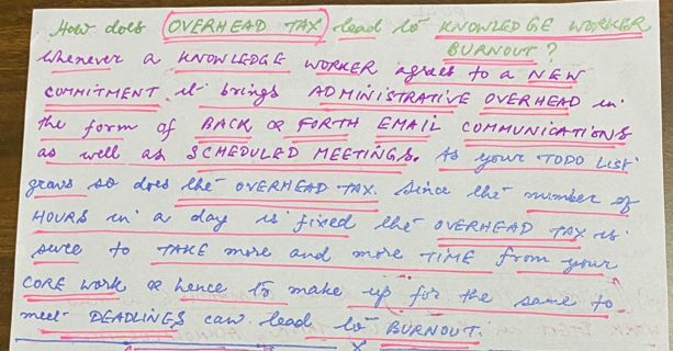 From High Overload Tax to Burnout