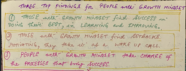 Top Three Characteristics of a Growth Mindset
