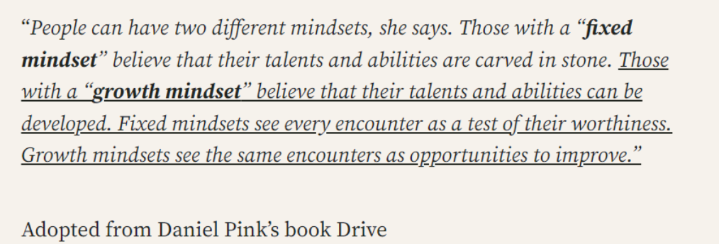Why prefer Growth Mindset over Fixed Mindset?
