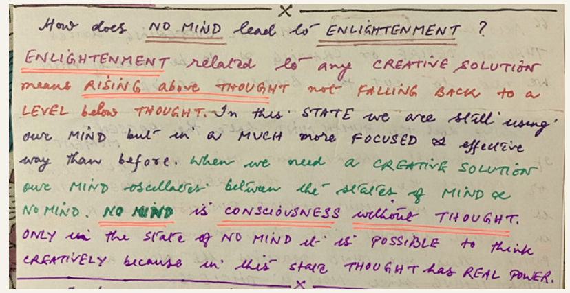 The State of NO MIND for Enlightenment