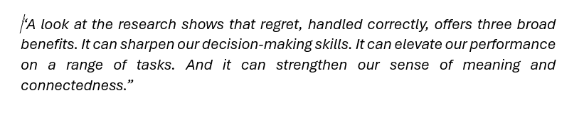Three Benefits of Regret as per Research