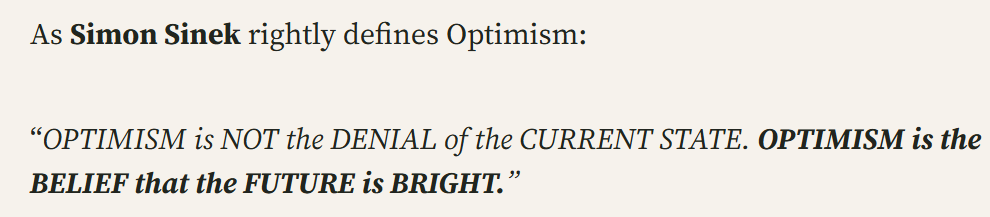 Personality who Oozes Optimism