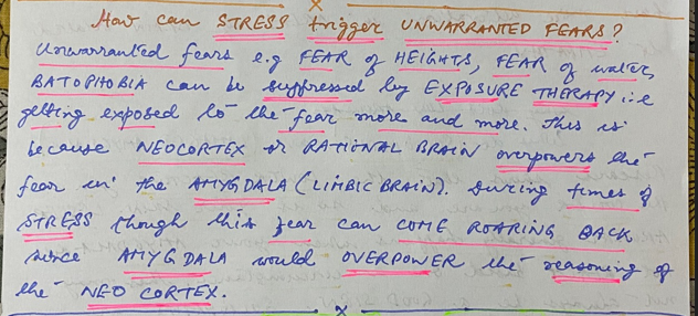 Stress triggers Unwarranted Fears