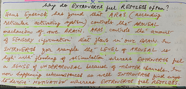 Extroverts Often feel Restless