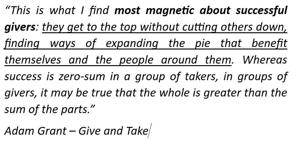 Best Part of successful givers