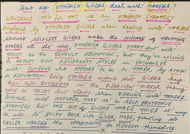 Technique of GENEROUS TIT for TAT