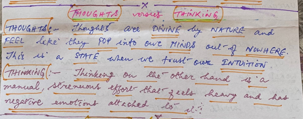 Love thoughts and not overthinking