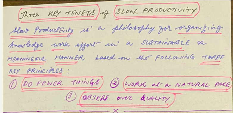 Slow Productivity is Healthy