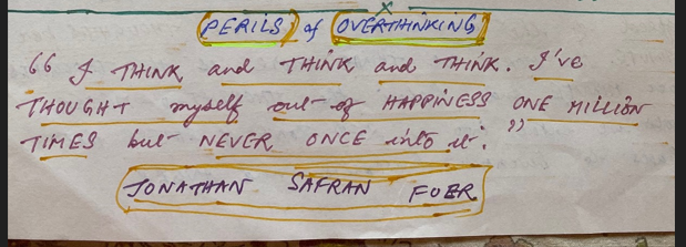 The PERILS of OVERTHINKING