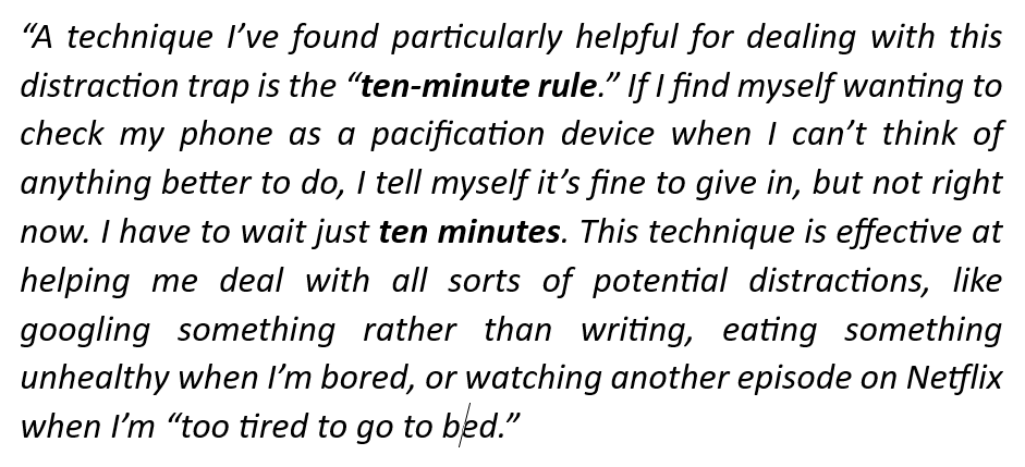 Ten Minute Rule to Avoid Distraction