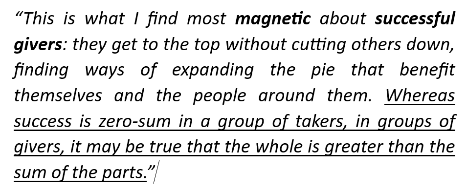 Magnetic Characteristics of Successful Givers