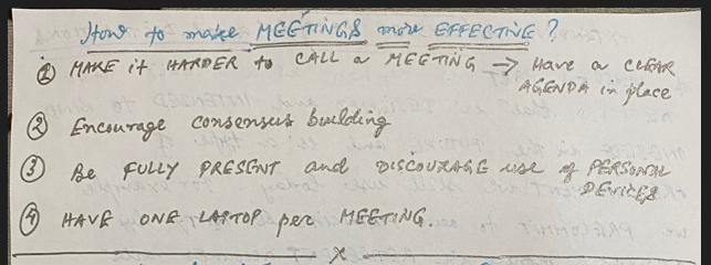 Four Steps for Effective Meetings