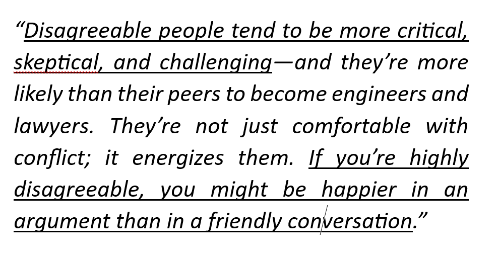 Defining Characteristics of Disagreeable People