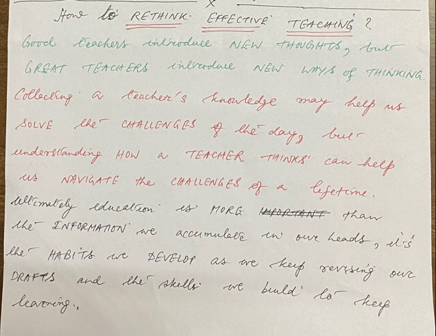 Rethinking Teaching and Learning