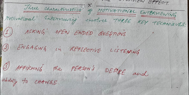 Three Elements of Motivational Interviewing