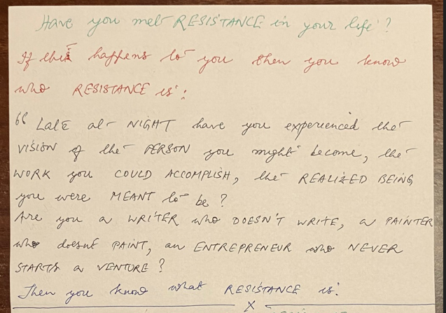 Omnipresent Resistance in War of Art