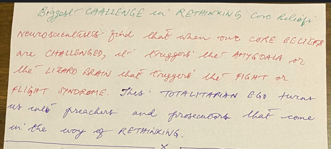 Resistance to Change Core Beliefs