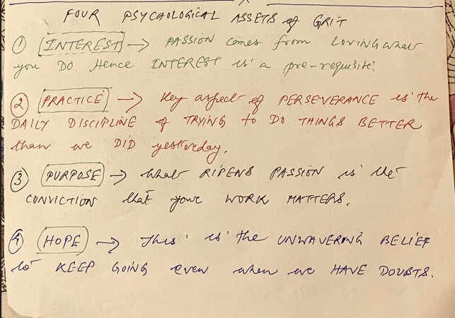 Four Psychological Assets of Grit