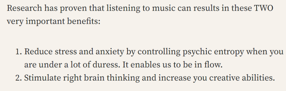 Why is MUSIC the best THERAPY?