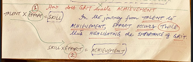 How does GRIT EFFORT count TWICE?