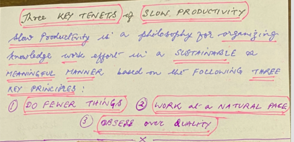 Learn the Art of Slow Productivity