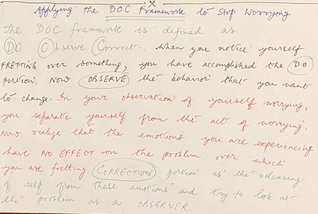 DOC Framework to Stop Worrying